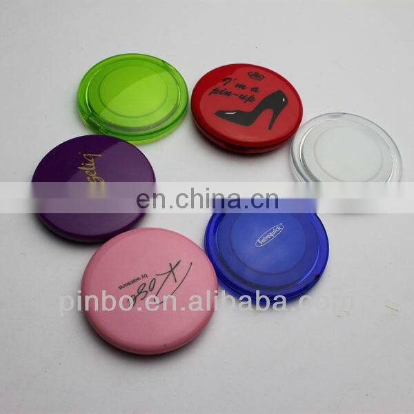 Pocket Mirror Small Plastic Folding Round
