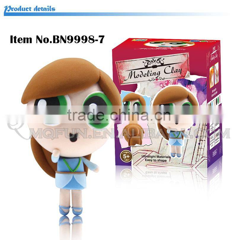 Mini Qute Bonnie kawaii 8 styles American girl fashion dolls DIY cartoon model building block plasticine clay educational toy