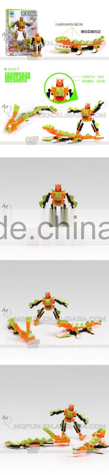 Mini Qute 4 in 1 super hero plastic robot changing model car building blocks brick model educational toy NO.MQ 039