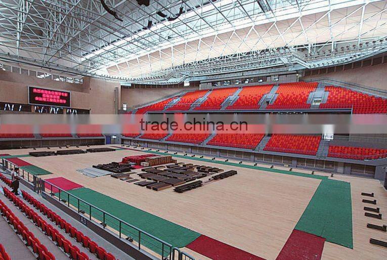 Wind resistant shapely steel structure frame roof for tennis court