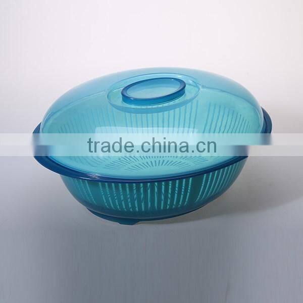 35cm Round plastic colander strainer with lid