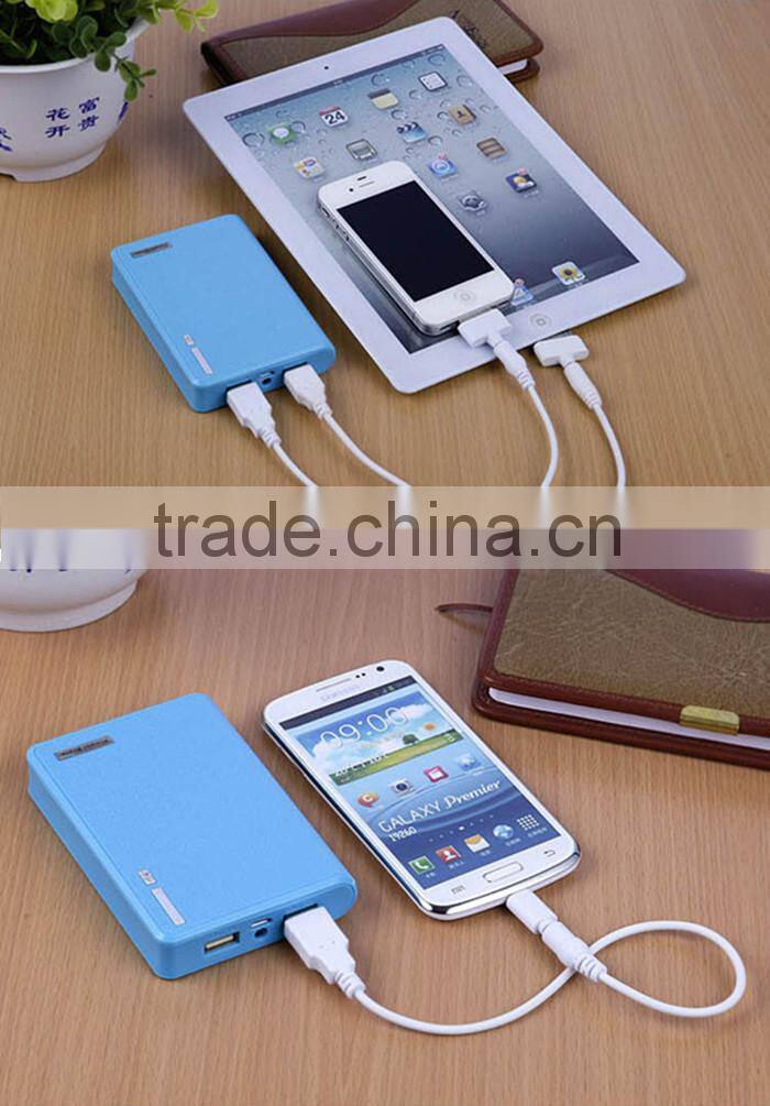 2015 hot selling fashion leather power bank high quality charger