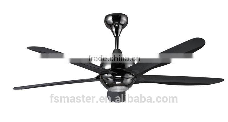 Blace Pear White/Antique Brass Matt Sliver Ceiling fan with round light