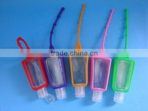 30ml multi-scented waterless liquid empty hand sanitizers holders,29ml silicone case for Hand washing liquid bottle