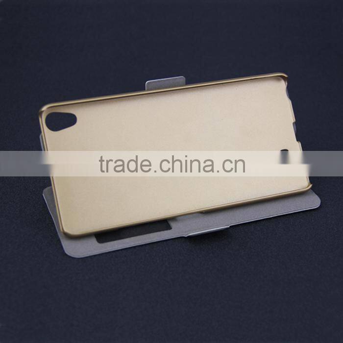 Factory directly sale , leather case for FLY Tornado Slim with window