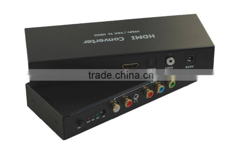 High Quality Vga+ypbpr Input To Hdmi+spdif/toslink+coaxial Output Converter