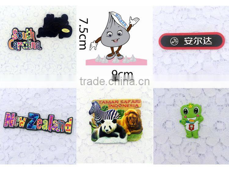 promotional custom made pvc Hong Kong tourist souvenir fridge magnet