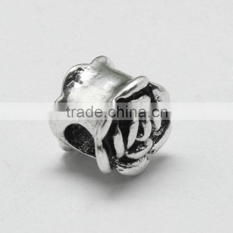 Pdora Jewelry Accessories, Rose Shape DIY Zinc Alloy Hanging and Slider Beads