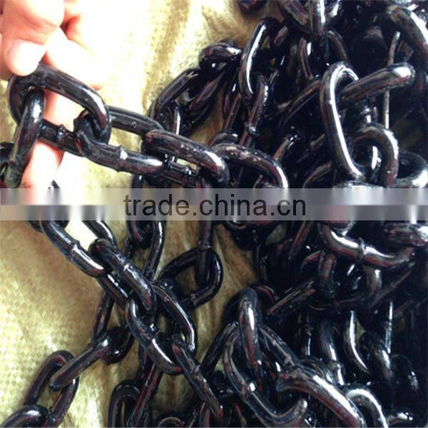 supply black treatment carbon steel anchor link chain