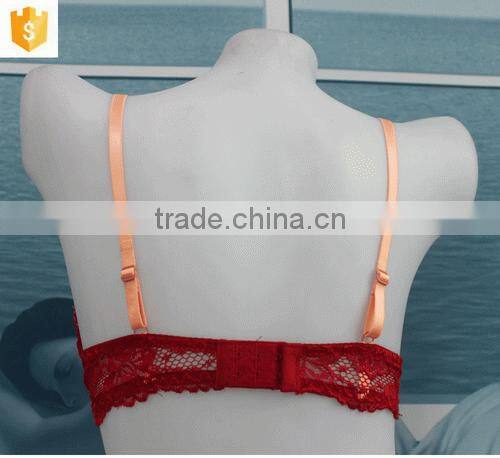 Red sexy lace push up bras for women