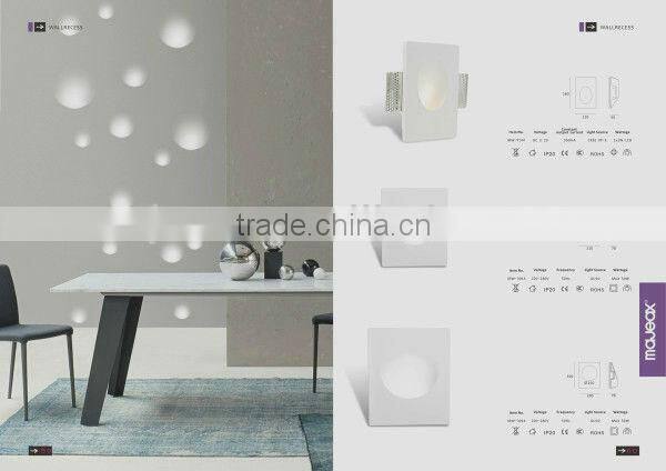 decorative Gypsum Plaster modern 1W led wall light