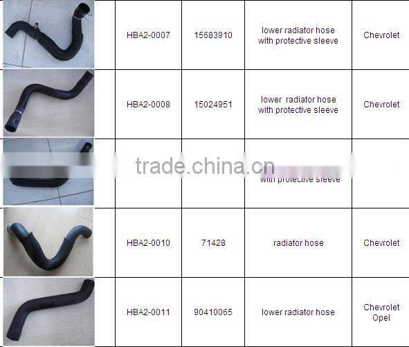 car rubber radiator Hose with protective for Chevrolet