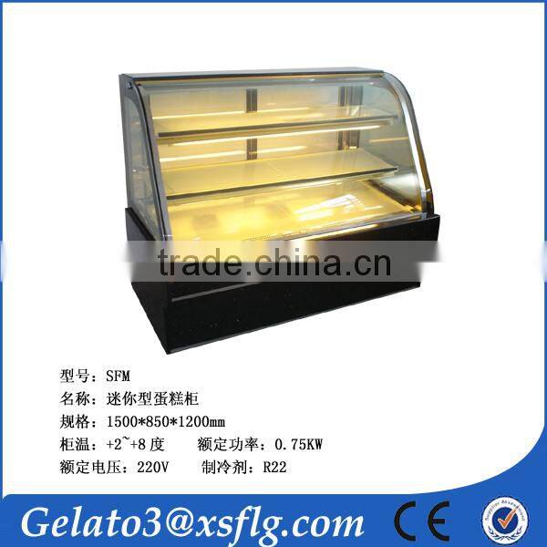 Performance high quality cheap cake showcase price