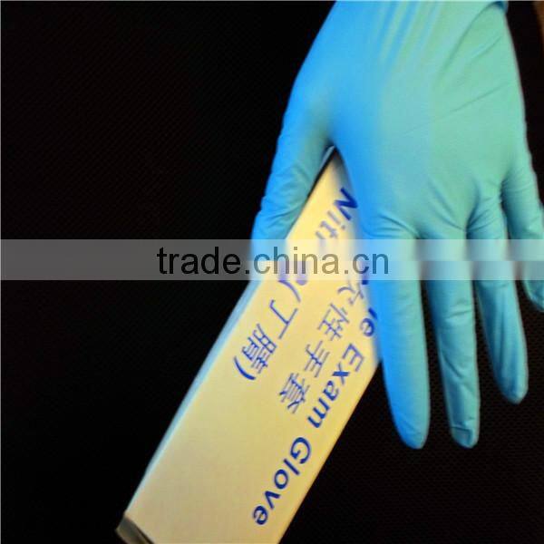 Ce Approved Blue Examination Disposable Nitrile Glove/disposable Powder Free Nitrile Gloves