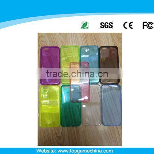High quality transparent moblie phone case for iphone 6 tpu case