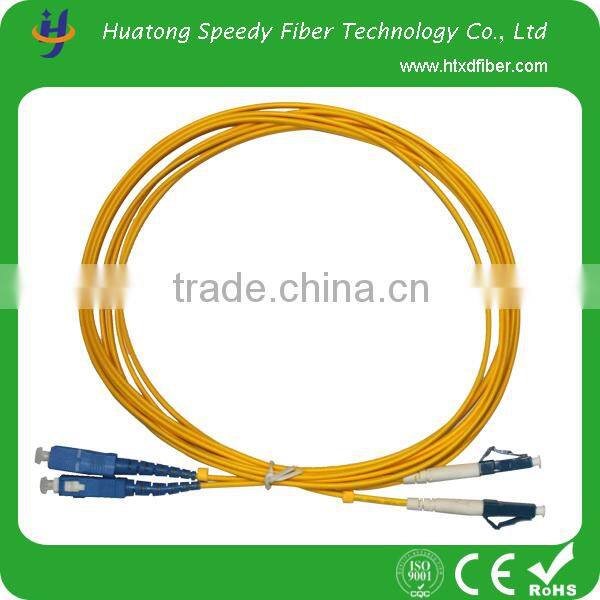 3m 9/125 fiber cable, LC/UPC-SC/UPC SM fiber optic patch cord for communication