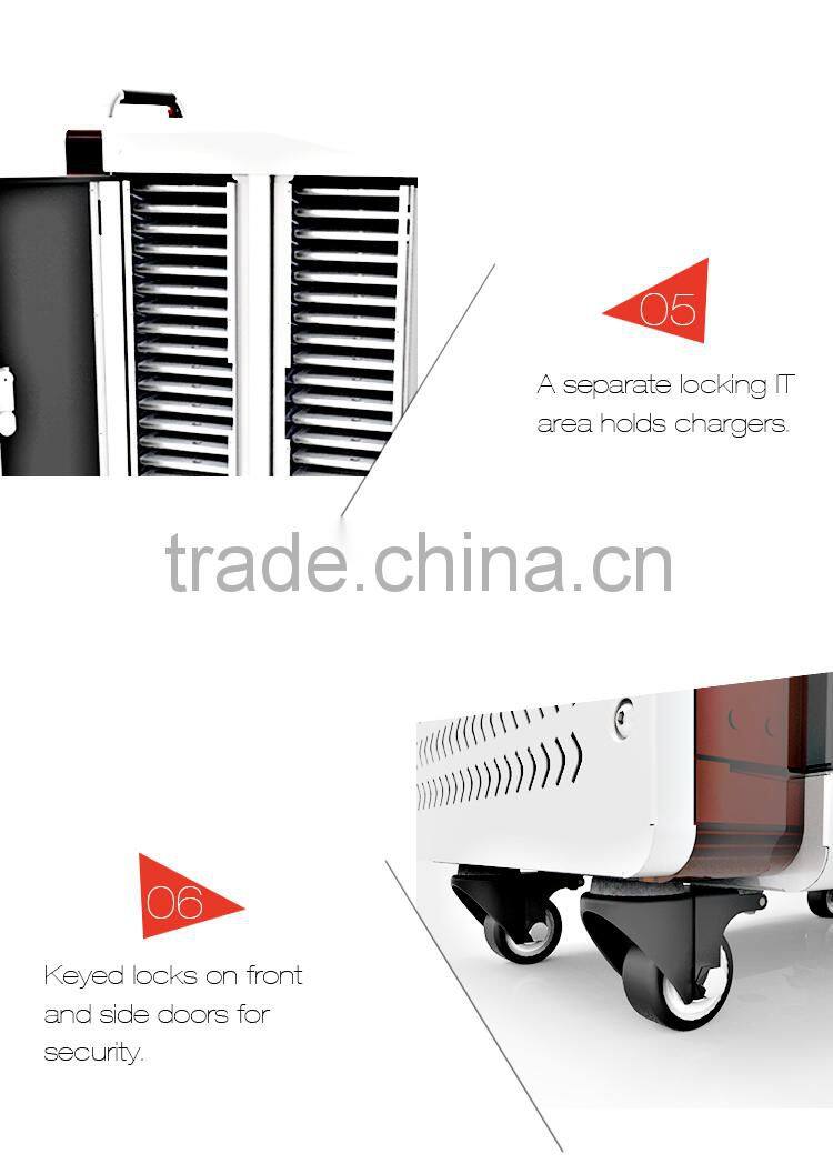 CE ROHS certificate charging cart for ipad tablet pc in school furniture