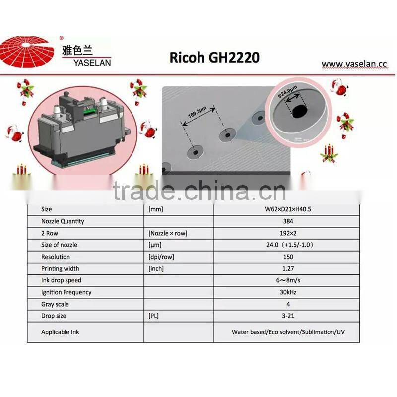 Hot Sale !! Yaselan Ricoh head GH2220-4H/8H Printer Inkjet printer