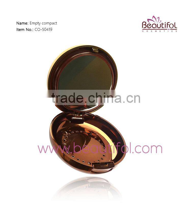 Empty BB cream blush case, round cosmetic compact container