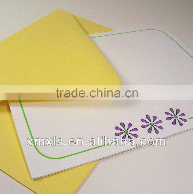 Custom Printed Greeting Paper Cards with Pocklets /Gift Paper Envolope Cards