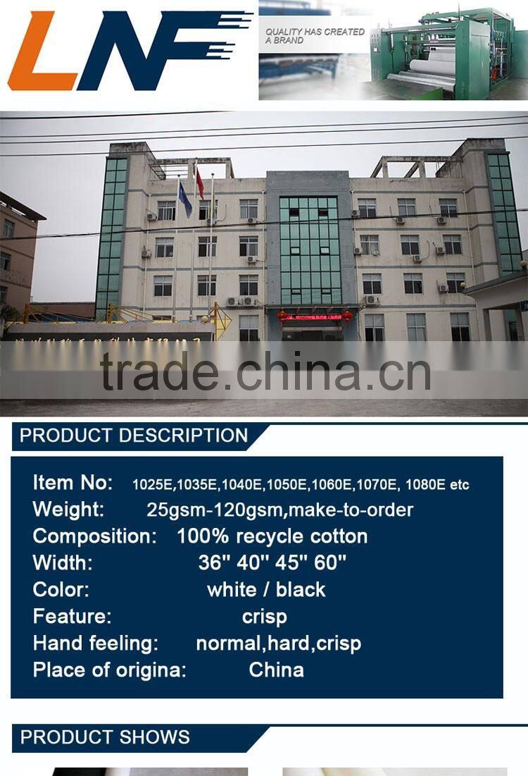 Pakistan recycle cotton embroidery backing paper