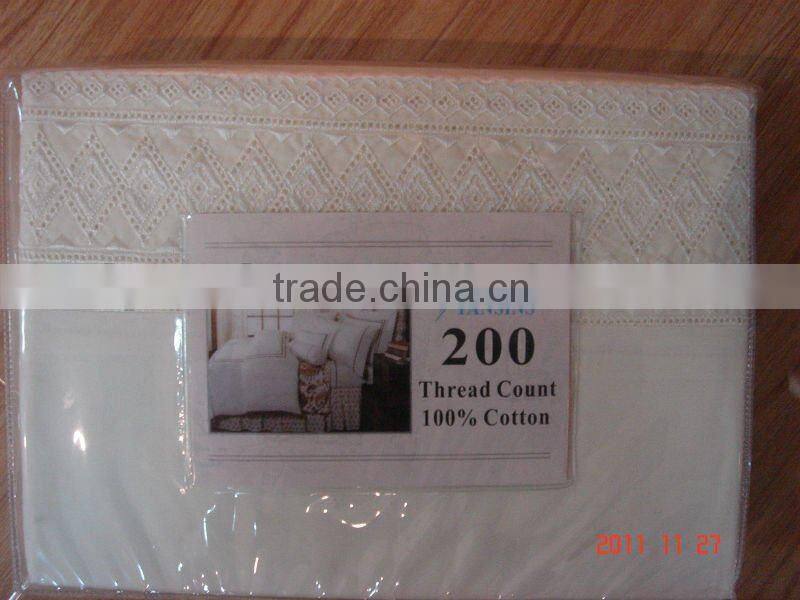 cotton white hotel bedding set