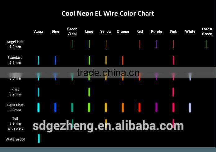 Multi Colorful EL wire for Stage decoration Wedding decoration