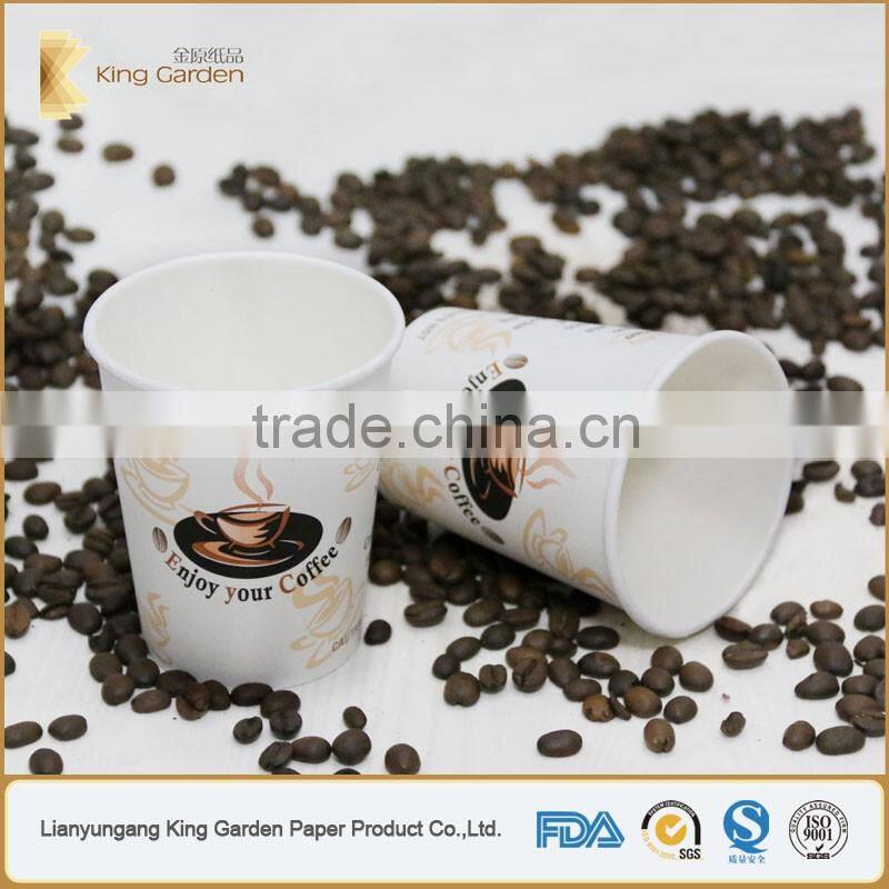single wall /double wall /ripple wall paper cups with PS black or white lids