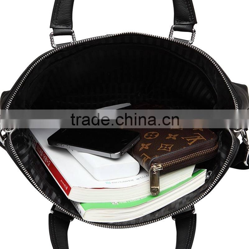 2016 Fashion genuine leather handbag for men,wholesale office bag,black men leather briefcase