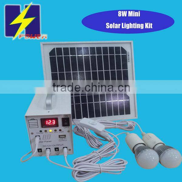 8w min mini solar house system for lighting and charging