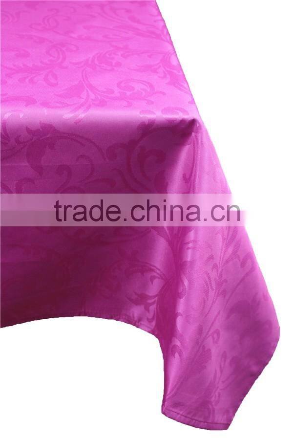 Hot Sale 100% Polyester Fancy Jacquard Design Table Cloth Wedding