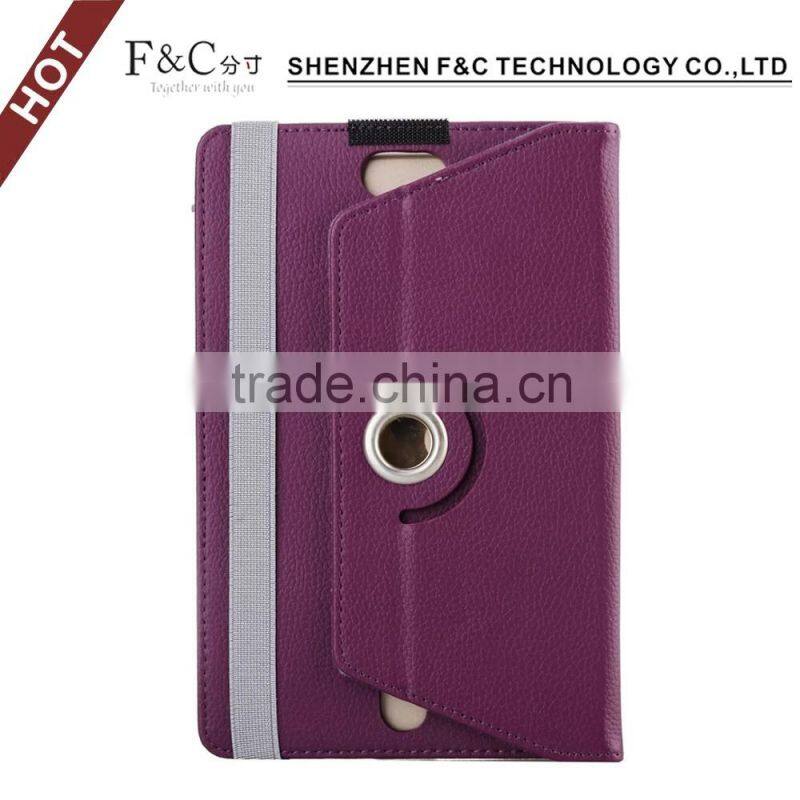 2016 custom made Universal case for 10.1 inch tablet pc with camera hole and belt 360 rotating case