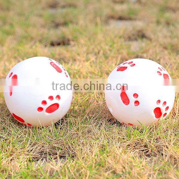 2014 new design soft squeakers dog toy teeth ball