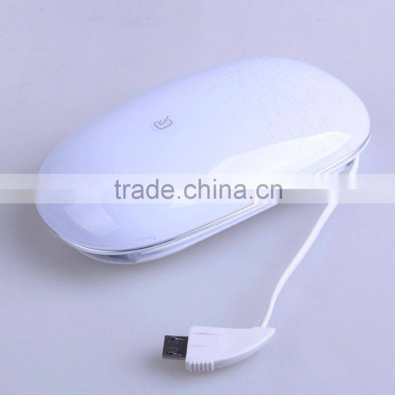 AWC808 5200mah mouse shape cute built in cable small appliance charger portable phone charger