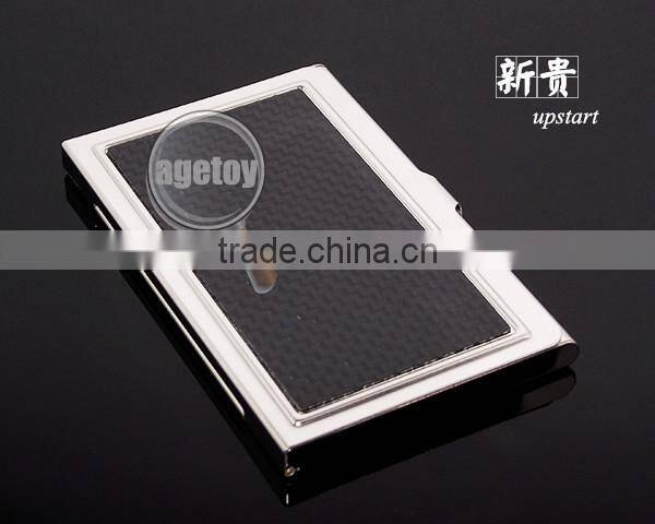 Promotional Aristocratic Family 100% Real Carbon Fiber Stainless Steel Metal Carbon Fiber Card Holder