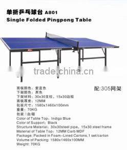 Single Fold Ping Pong Table