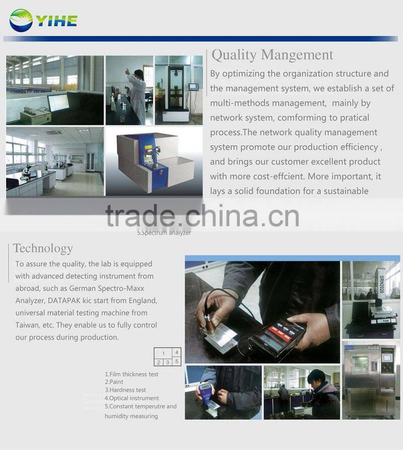 sand blasting aluminum frame for solar panel mounting system