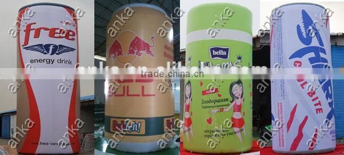 Custom inflatable red bull can size