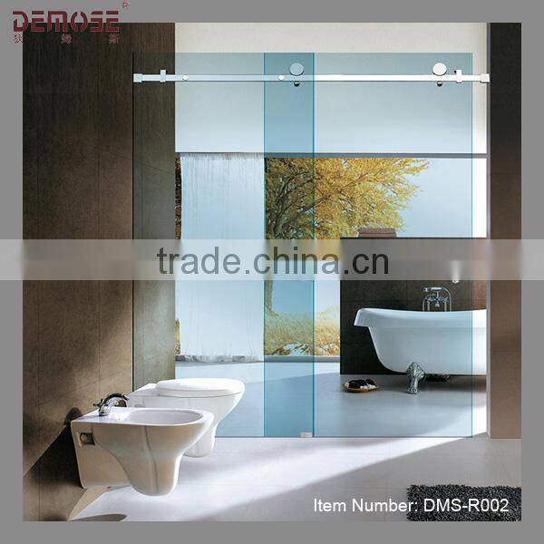 frameless glass sliding shower screen hinges for bathroom