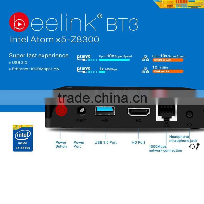 TOPLEO Beelink BT3 Windows10 PC intel Z8300 2G Ram 4K TV BOX Android Style 60GB rom MX3