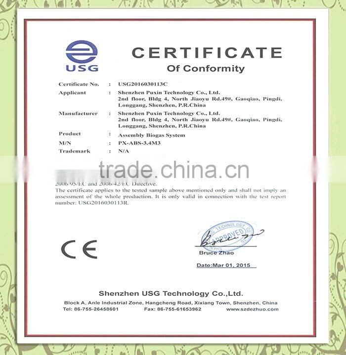 portable PUXIN pvc biogas digester slurry