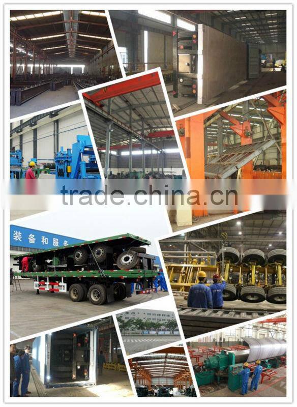 tri axle 50 Tons platform trailers for heavy duty for sale with good price (air suspension optional) for AngolaCongo