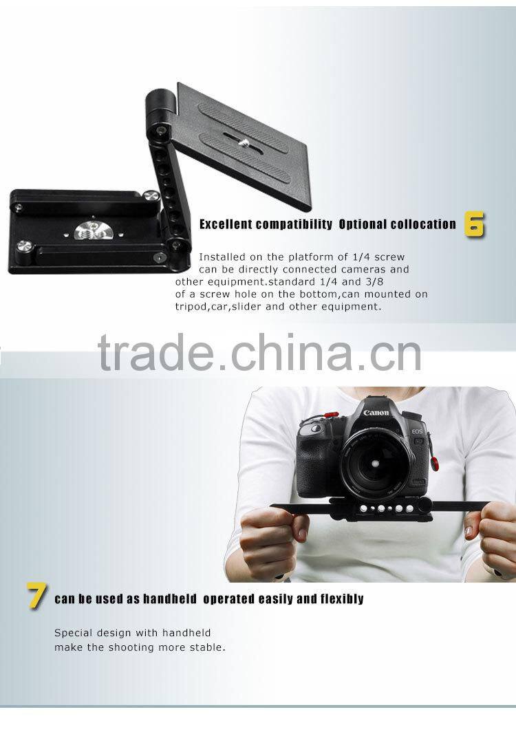 Professional foldable 360 Z type flex camera mount tripod head for DSLR video shooting