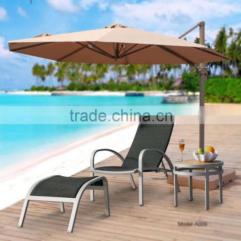 Large Windproof Green Red Beige Round Square Bali Tilt Mechanism Customized Outdoor Patio Garden Beach Umbrella with Marble Base