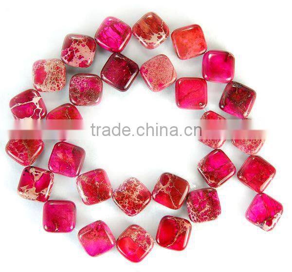 Wholesale gemstone imperial jasper diamond jewelry beads