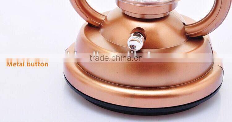 Rechargeable LED solar camping lamp with hand crank