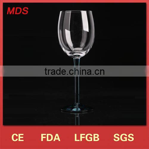 stylish decorated juice glass with stem/Drinking glass