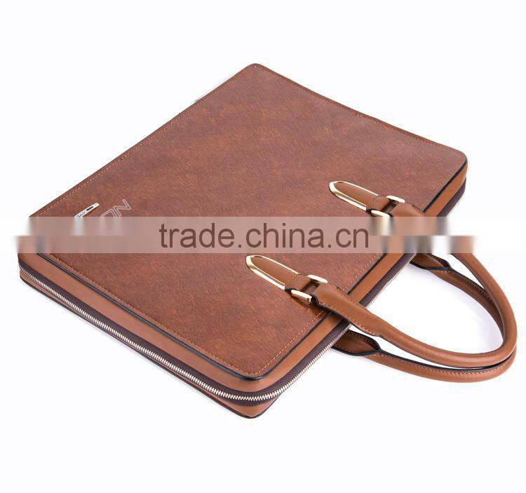 Famous brand fashion handmade genuine leather handbag