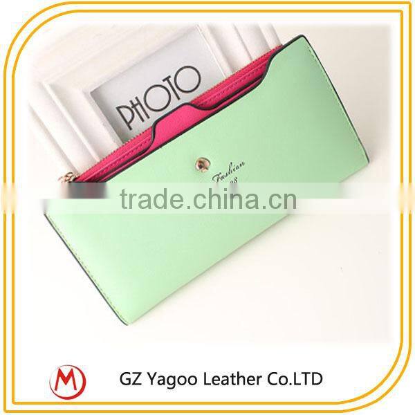 2015 Hot selling Ladies Beautiful Engraved Leather Wallet with kinds of colors