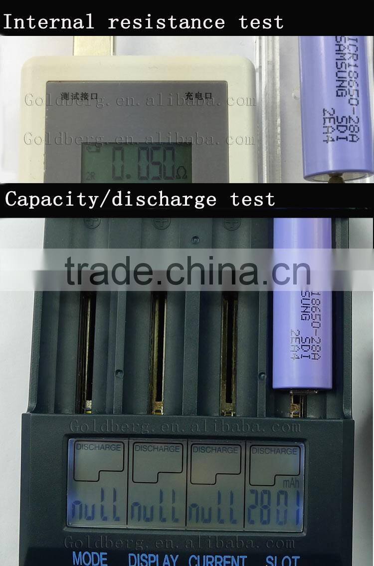 Light weight 100% new samsung 18650 battery ICR18650-28A 3.7V 2800mah for electrical tools